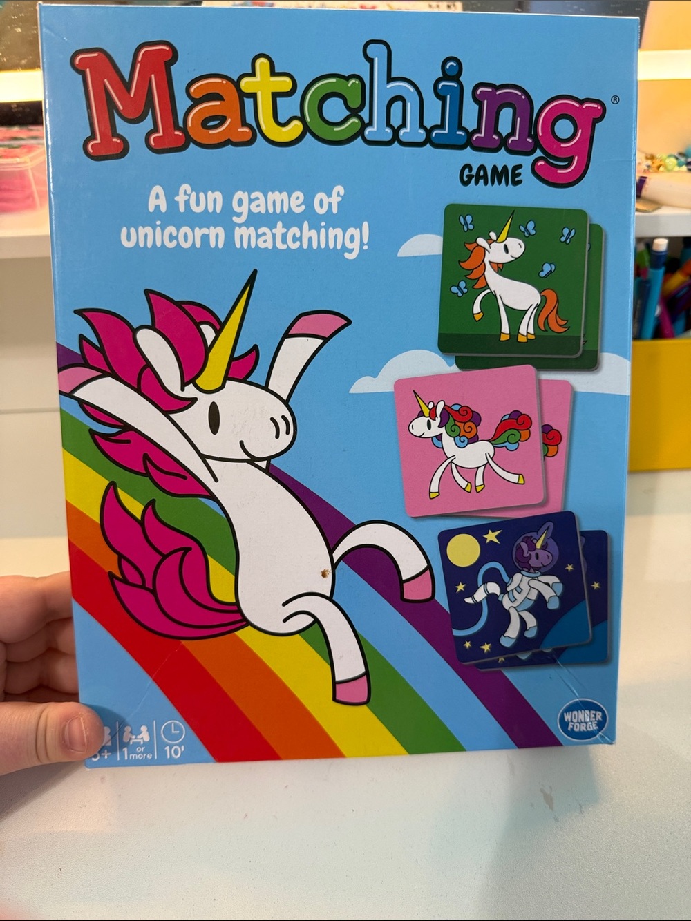 Matching Game - Blue Unicorn Matching Card Game